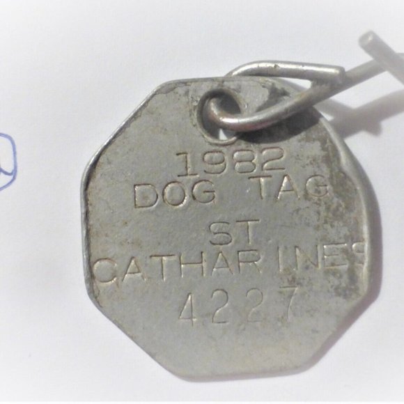 St. Catharines DOG TAG Vintage Dog Tag Pet Vintage Necklace - Picture 6 of 8